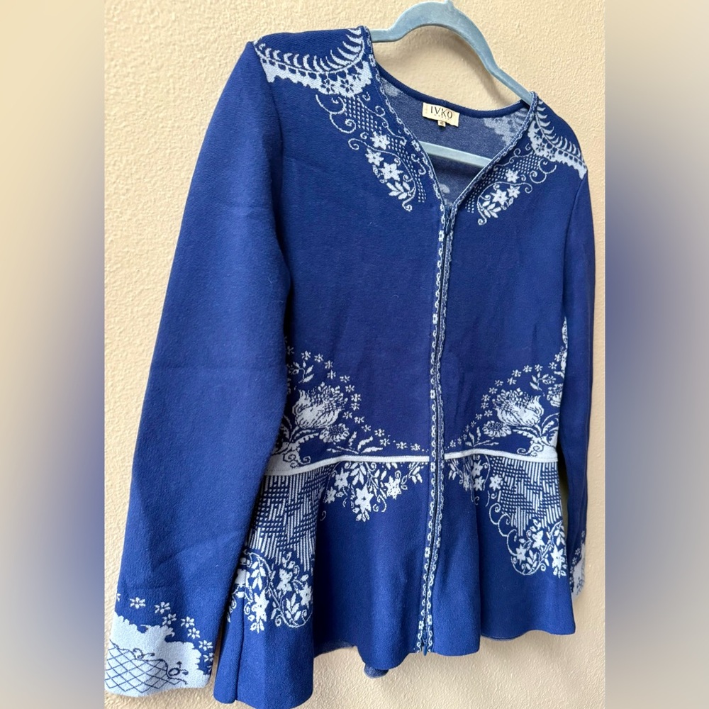 IVKO Embroidered Jacket 81512 (Marine) Women’s EU 40/US 10 - Picture 3 of 9